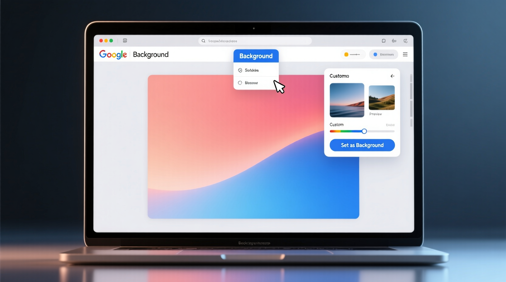 google presentations adds custom backgrounds easier na