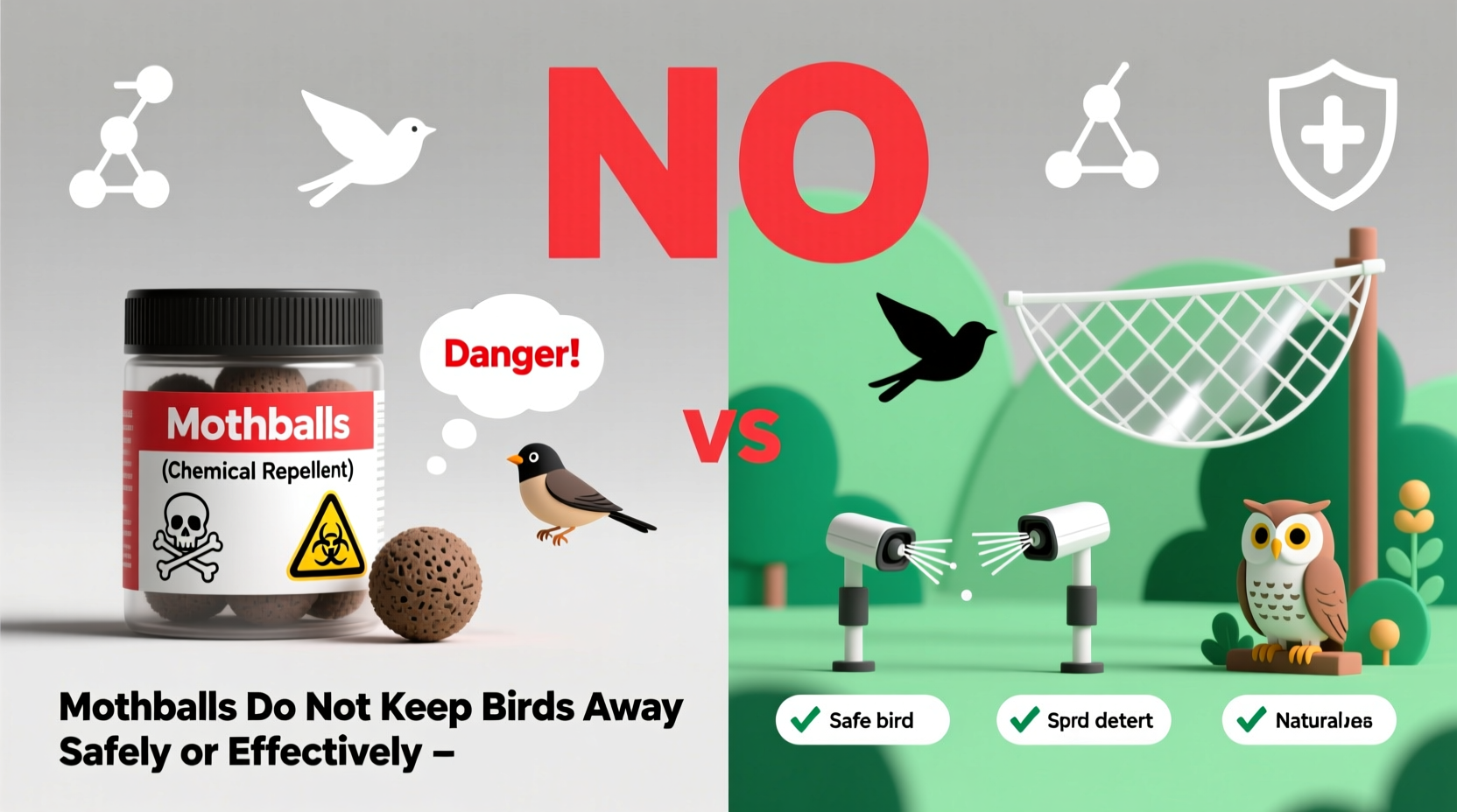 will mothballs keep birds away