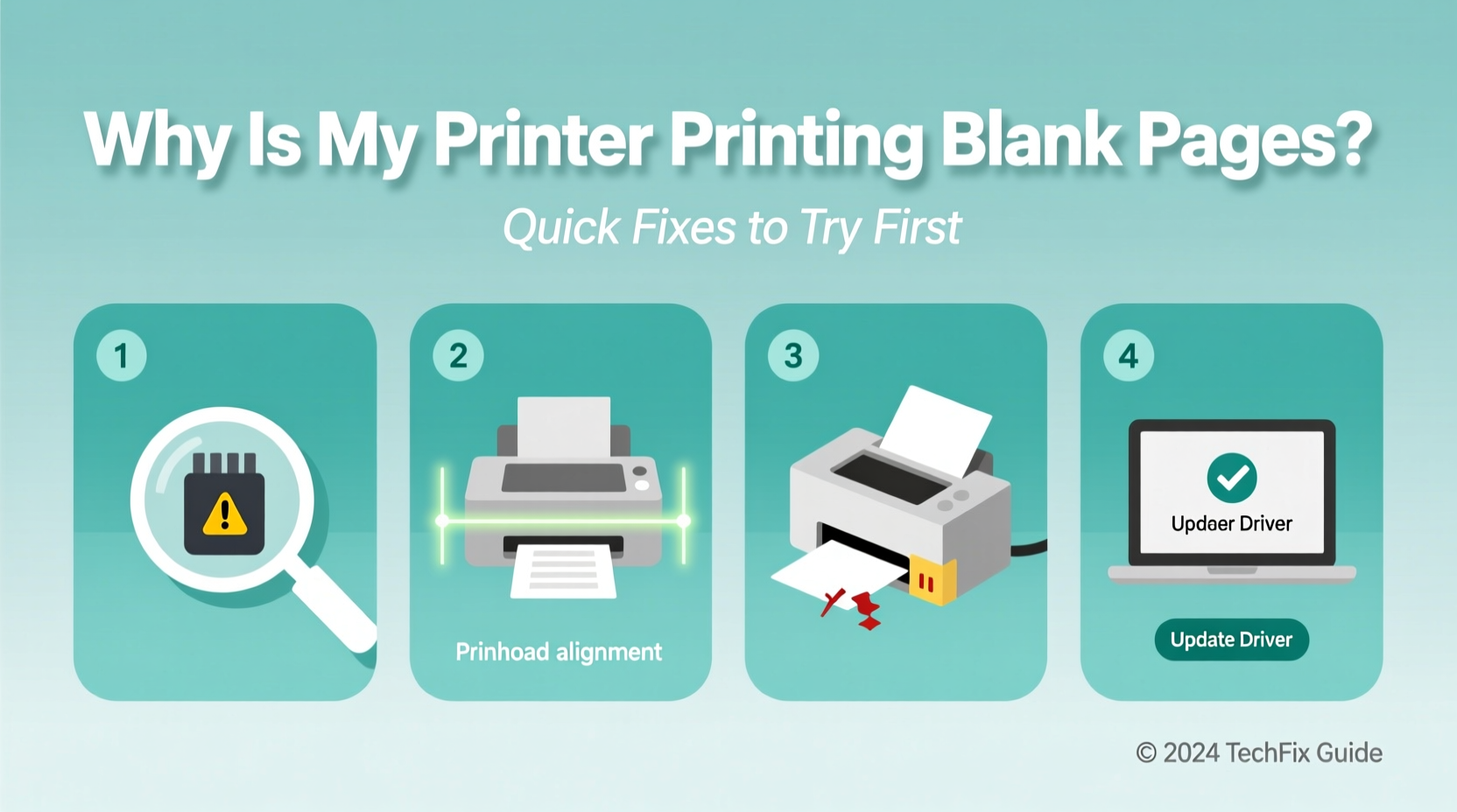 why is my printer printing blank pages and quick fixes to try first