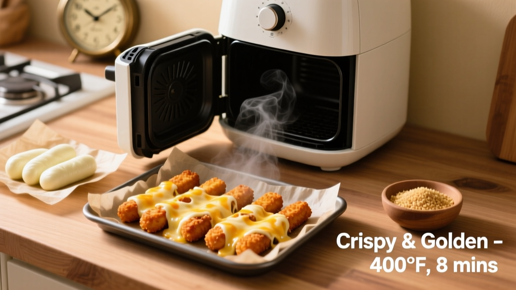 Perfect Frozen Mozzarella Sticks in Air Fryer