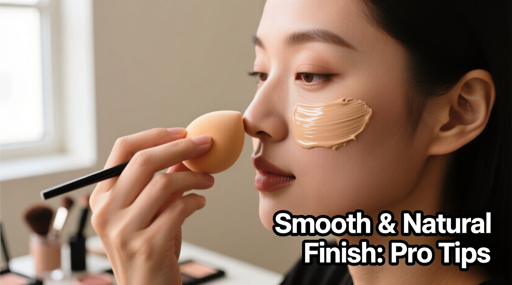 how to fix uneven foundation application for a smooth natural finish