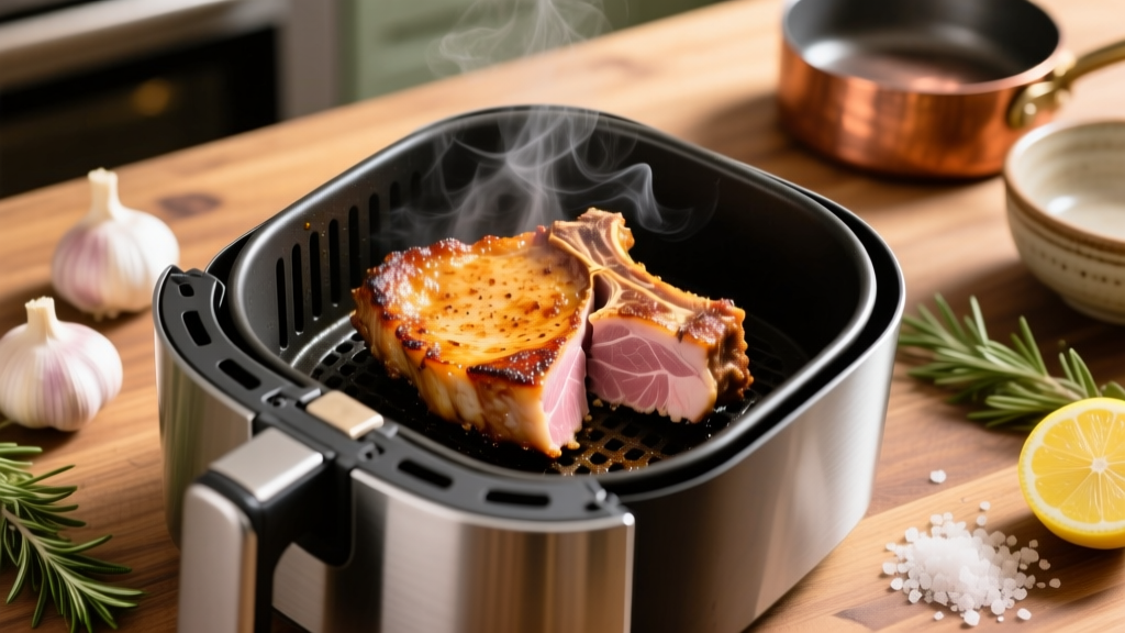 Air Fryer Pork Chops with Bone: Crispy, Safe & Juicy