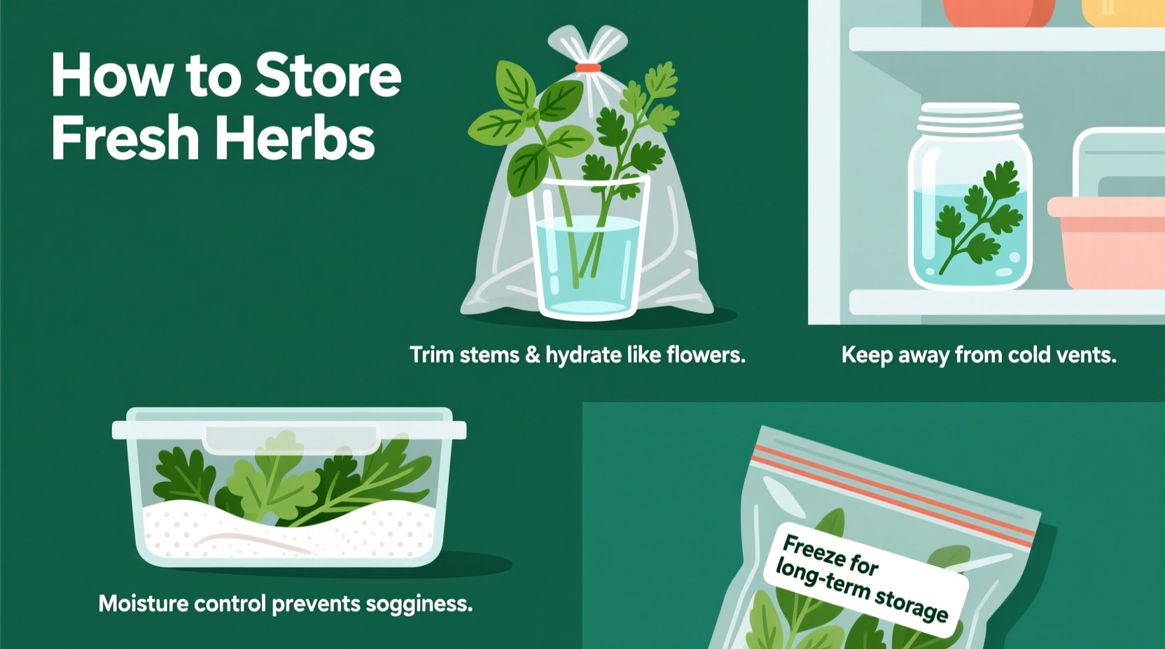 how to store fresh herbs so they last weeks not days in your fridge