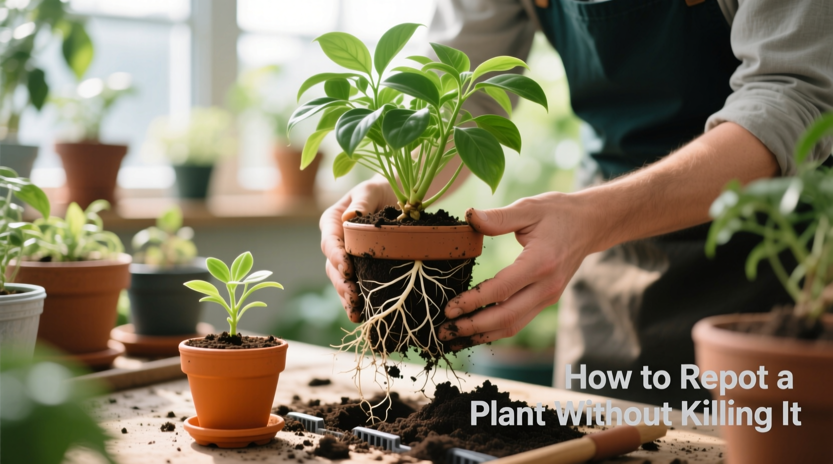 how to repot a plant without killing it