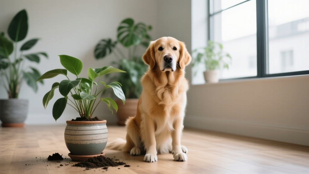 How to Keep Dogs from Digging Indoor Plants
