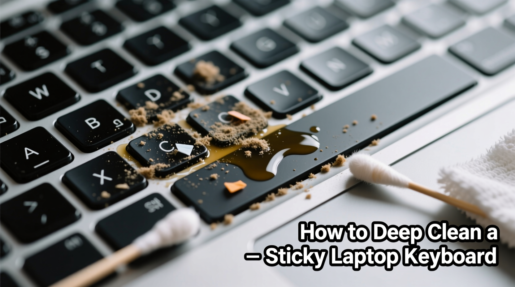 why is my laptop keyboard sticky and how to deep clean it