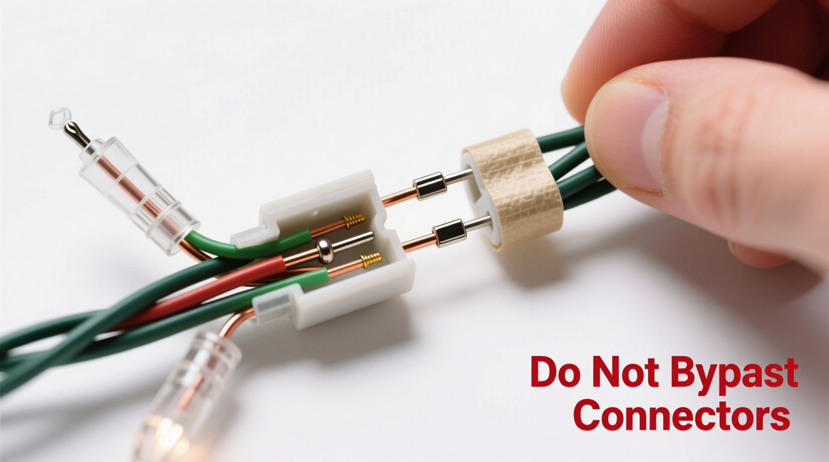why do christmas light strands have end connectors and can you bypass them