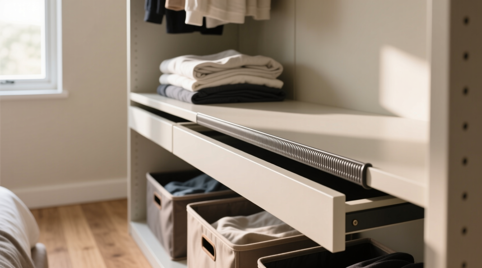 closet shelf edge guards vs rubberized lip strips