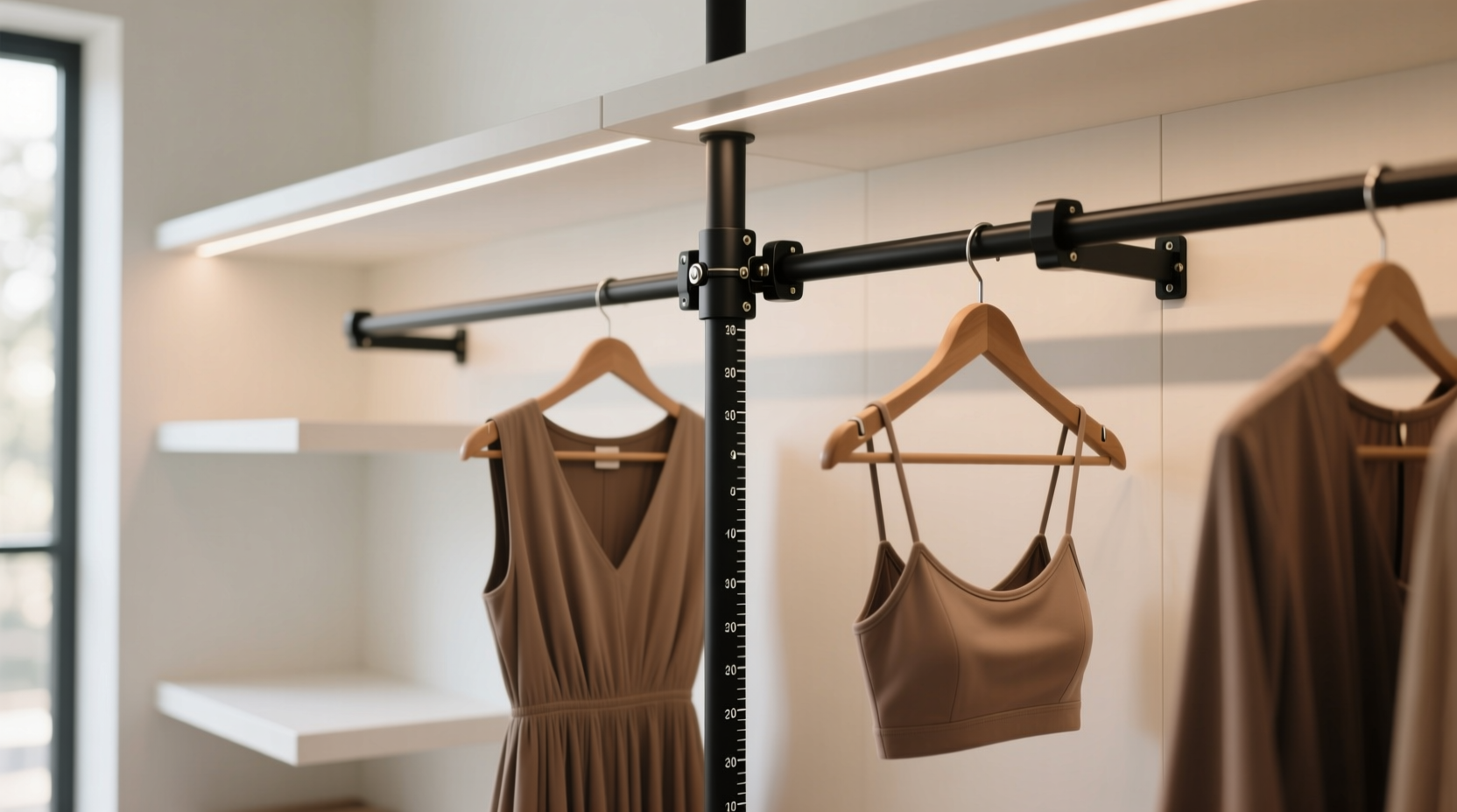 adjustable vs telescoping closet rods