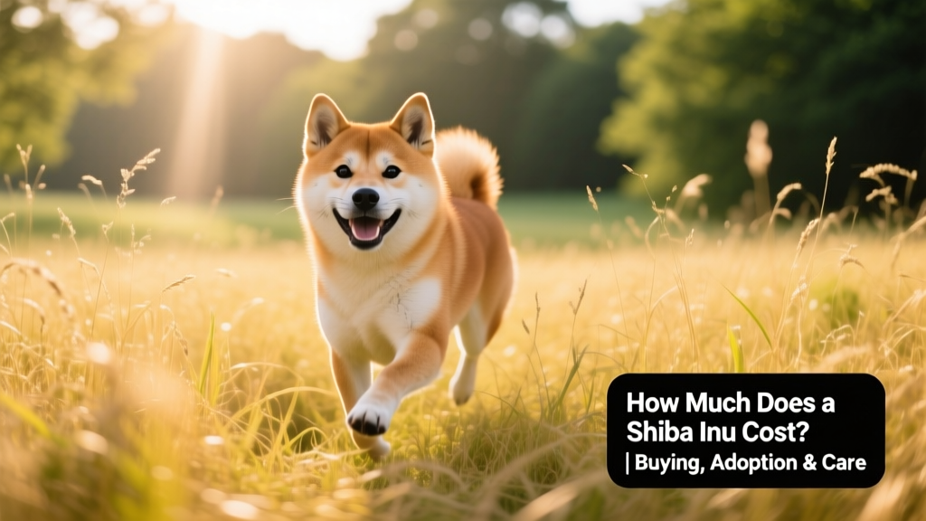 A playful Shiba Inu running through tall grass in a sun-dappled field