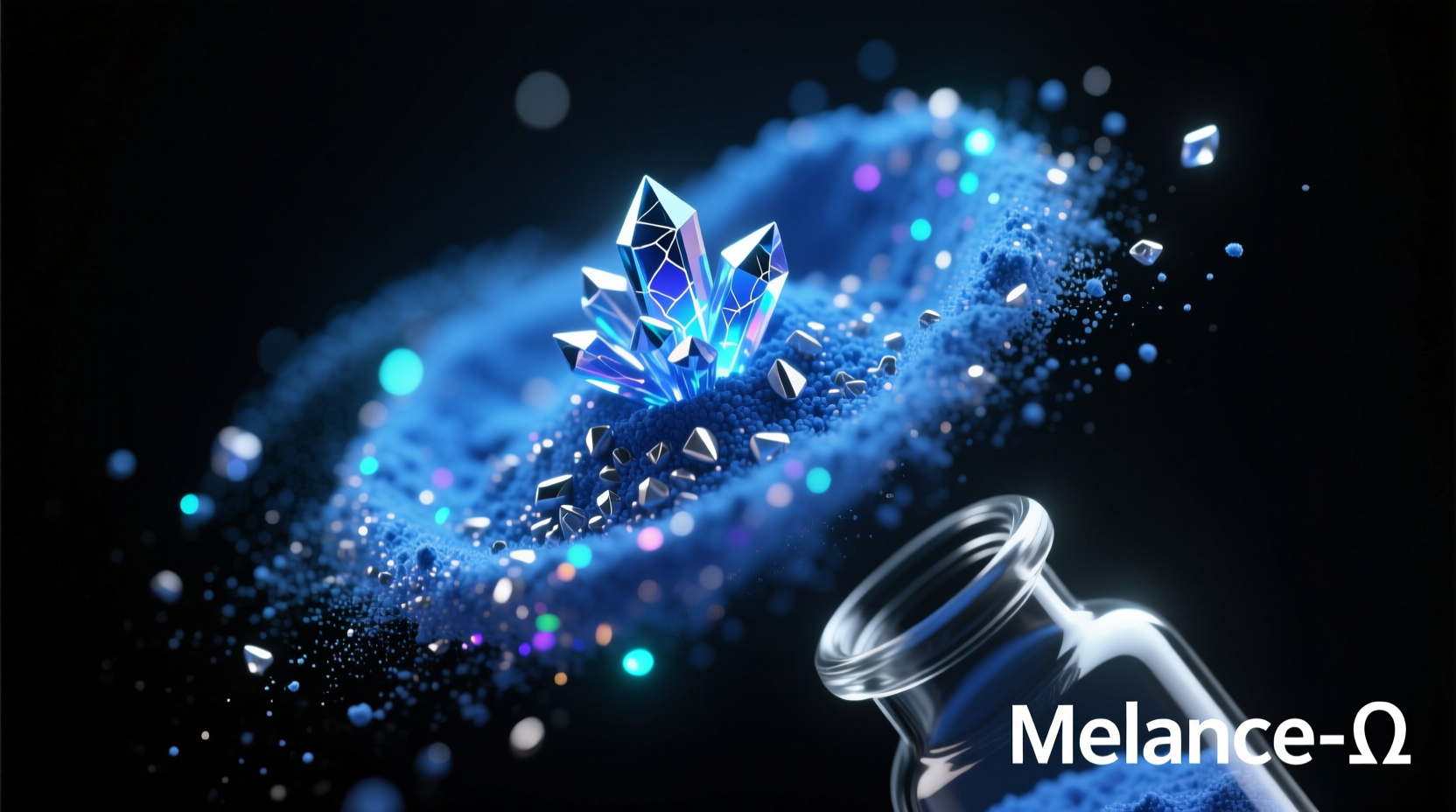 Close-up of fictional spice melange showing blue-tinged powder