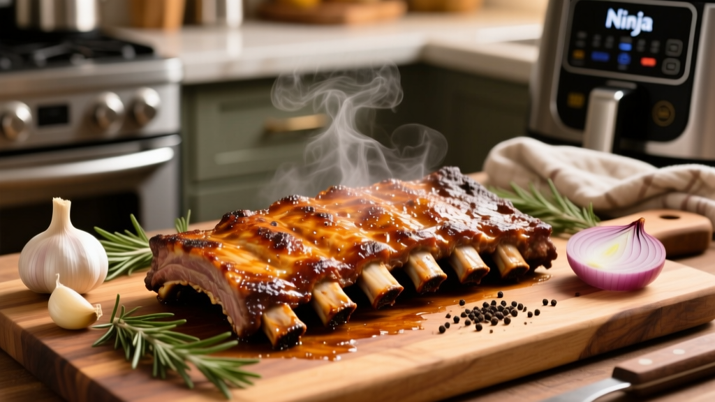Crispy Fall-Off-The-Bone Beef Short Ribs in Ninja Foodi