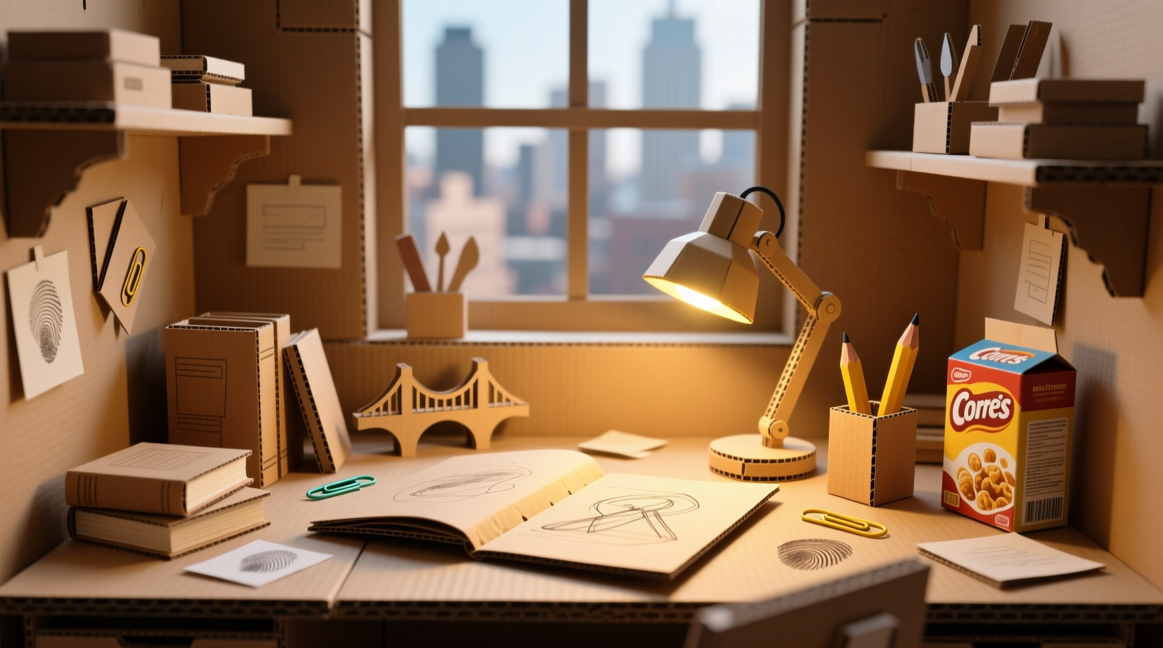 the cardboard workspace
