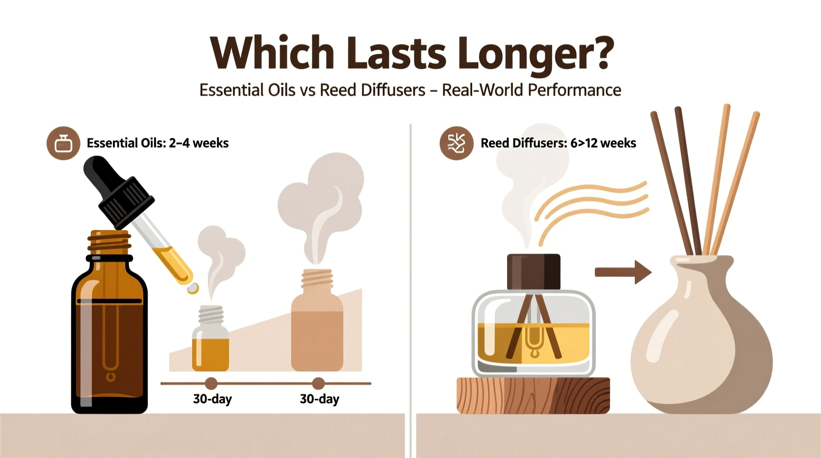 essential oils vs reed diffusers which scent method actually lasts longer