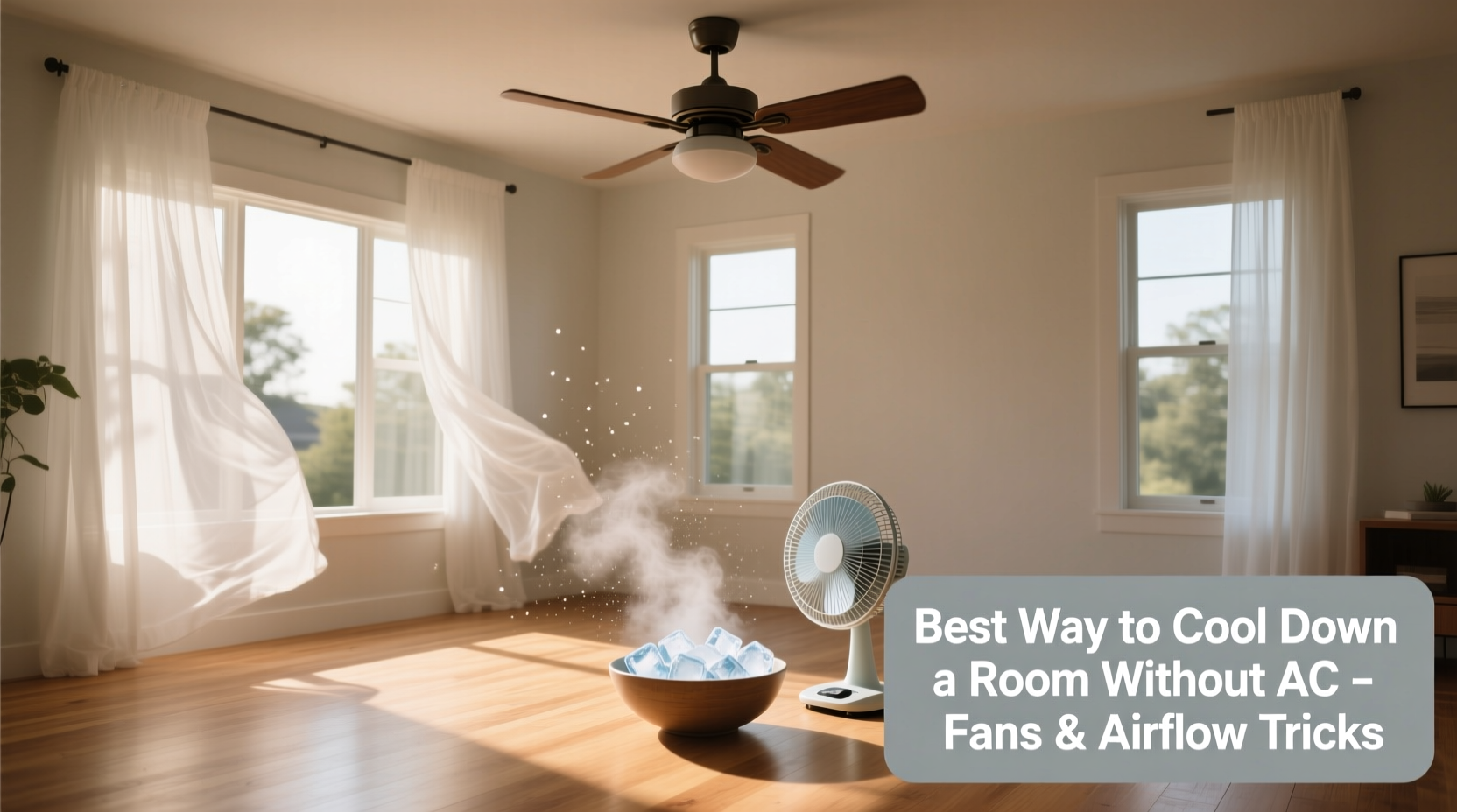best way to cool down a room without ac using fans and airflow tricks