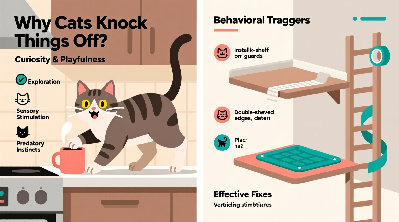 why does my cat knock things off counters behavioral explanation and fixes