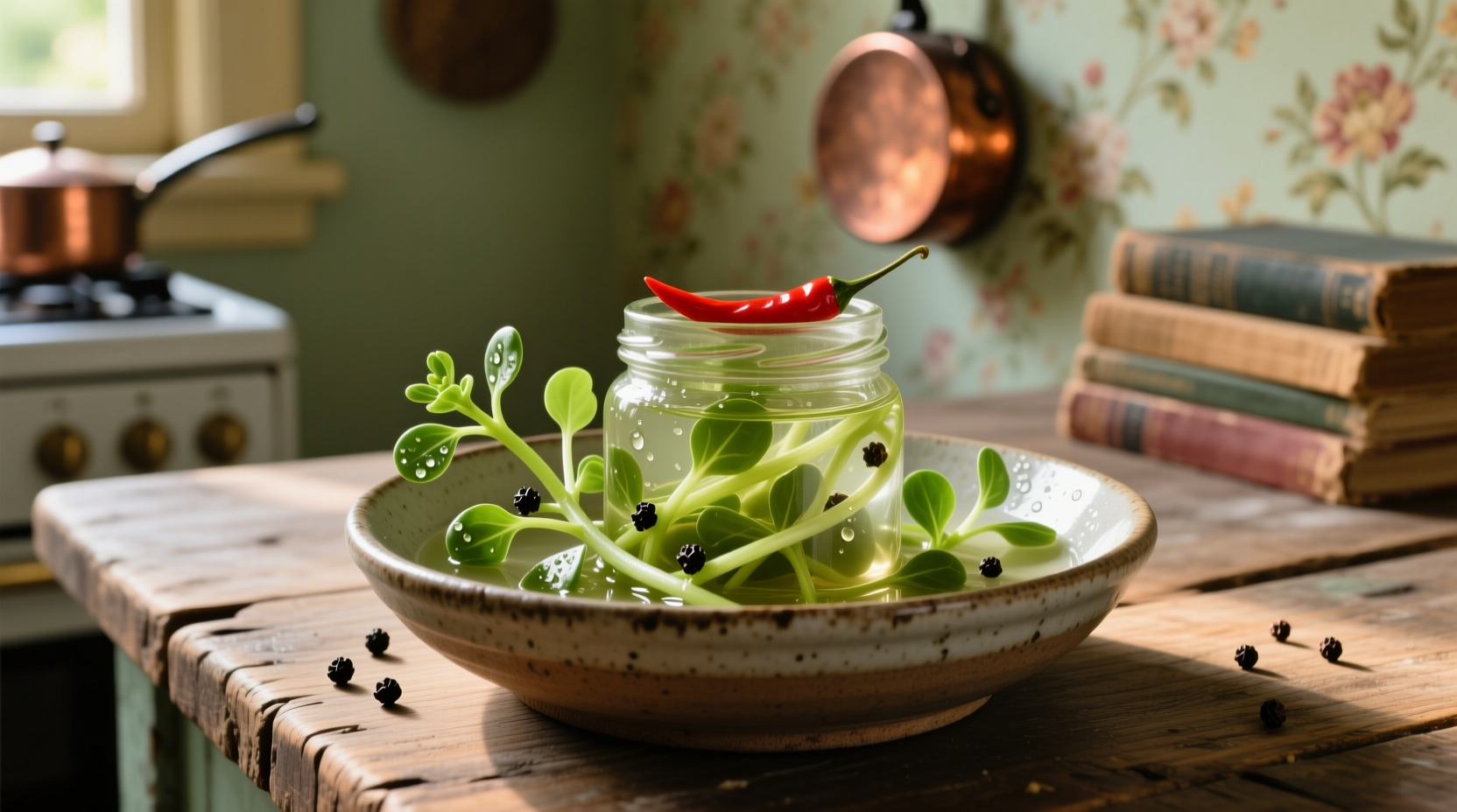 pickled purslane