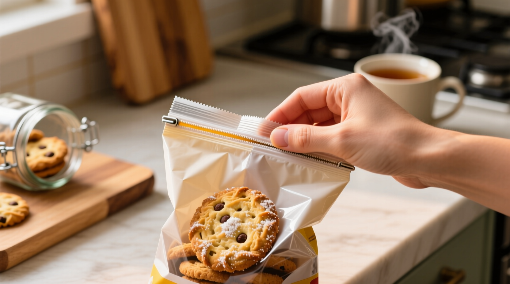 this is how you reseal a pack of cookies to keep them f