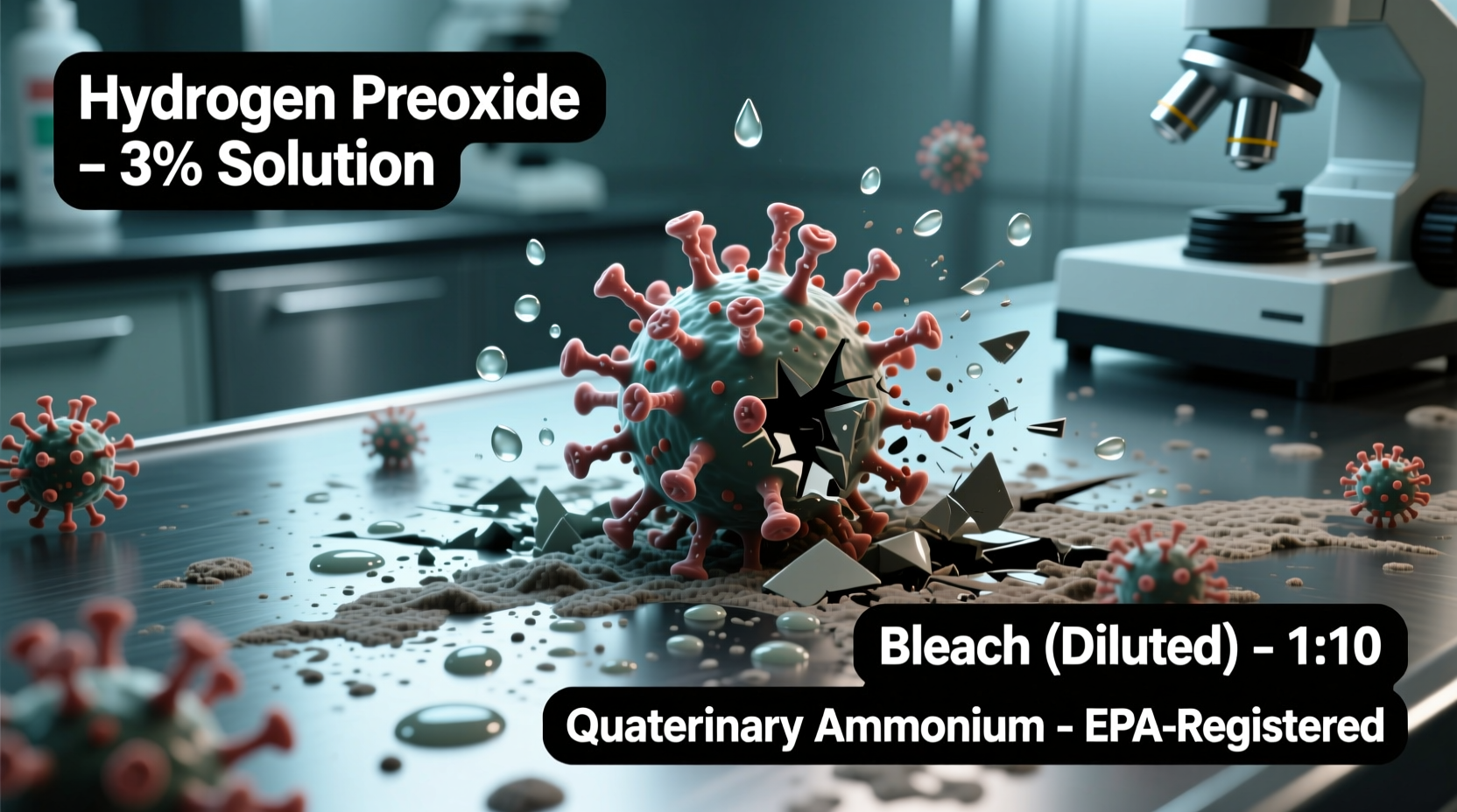 what kills bird flu on surfaces