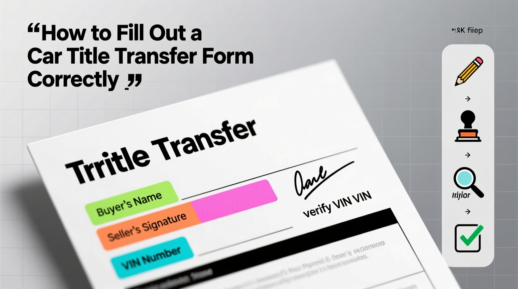 how to fill out car title transfer