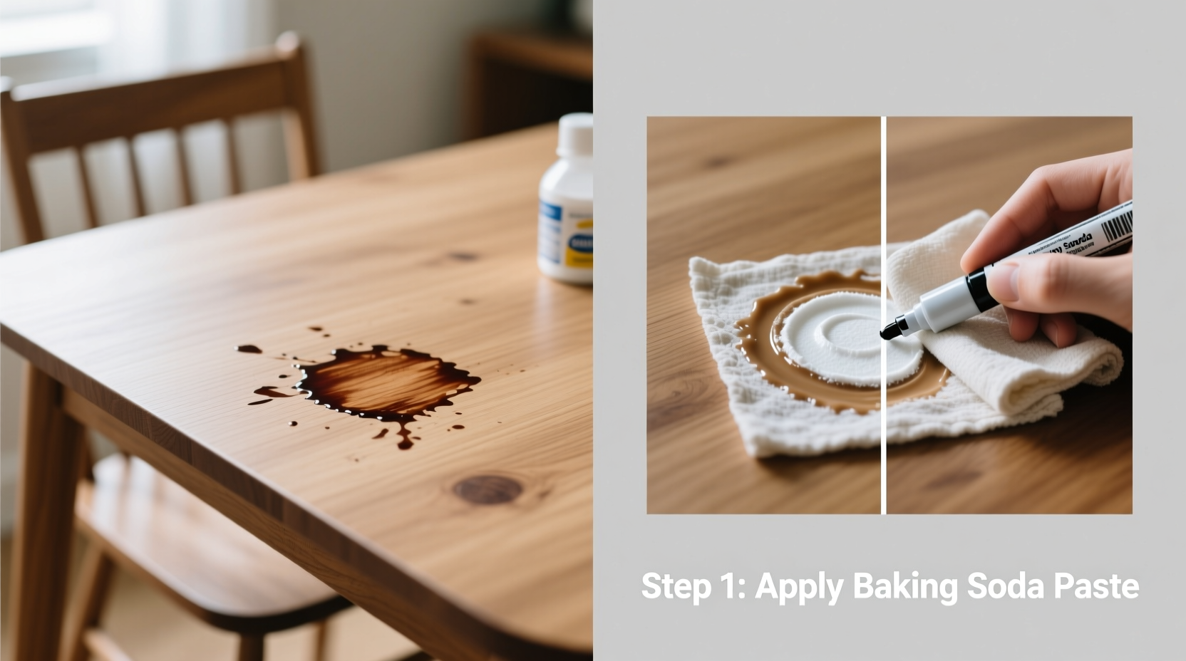 how to remove permanent marker from furniture without chemicals