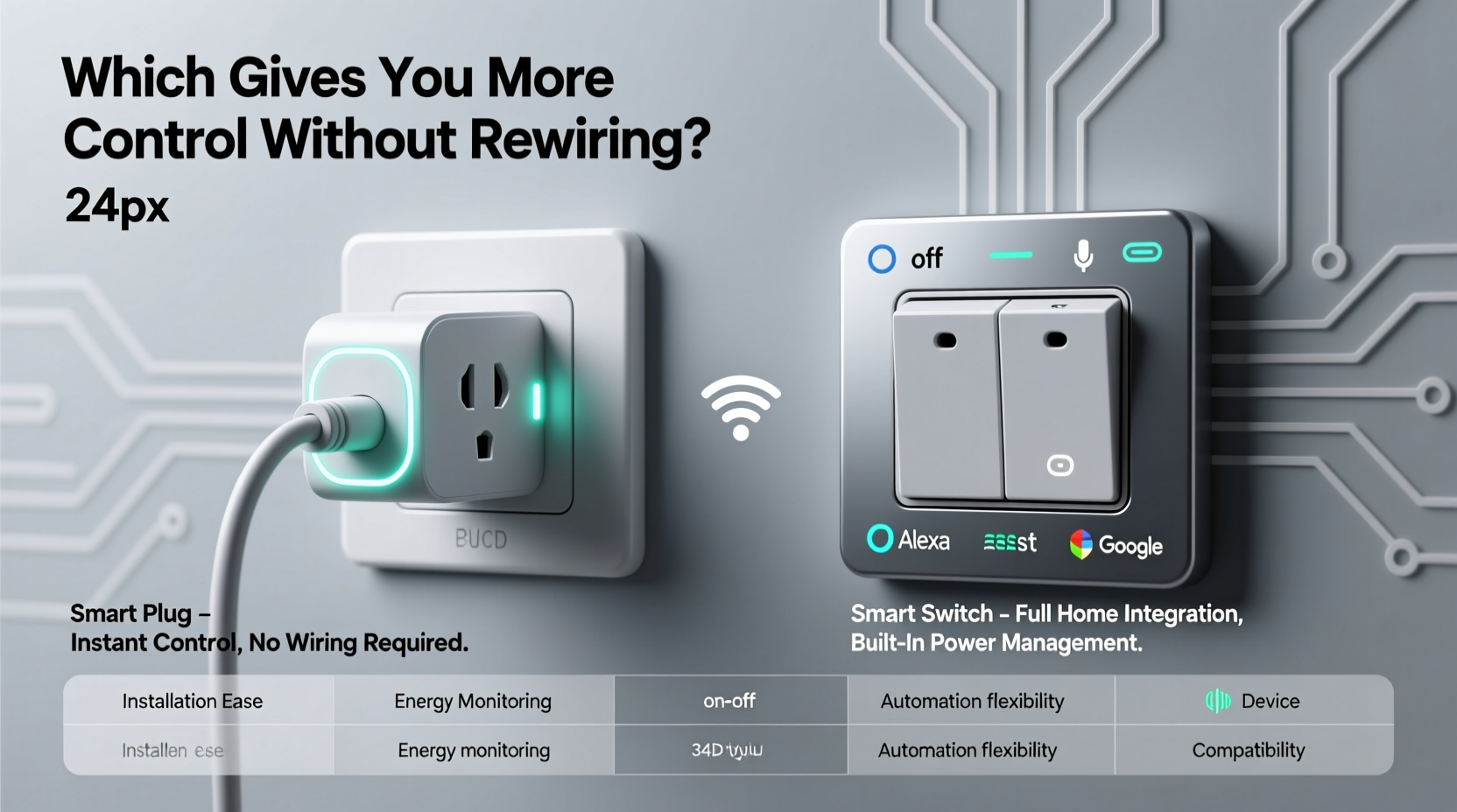 smart plug vs smart switch which gives you more control without rewiring