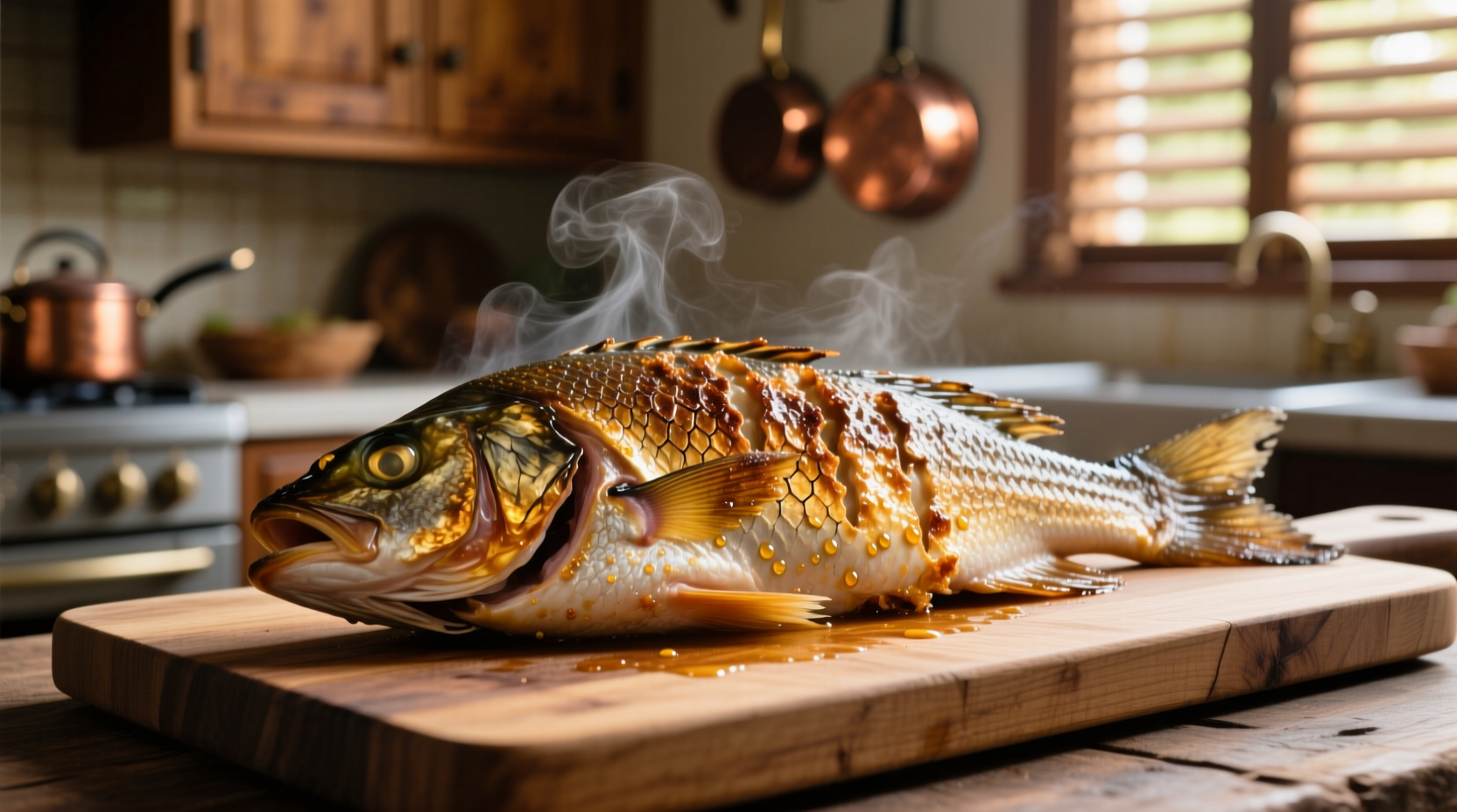 the key to cooking fish with extra crispy skin is dryin