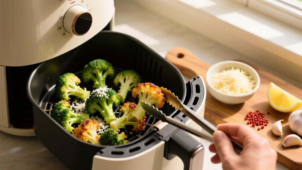 Crispy Air Fryer Broccoli Parmesan (Budget-Friendly!)