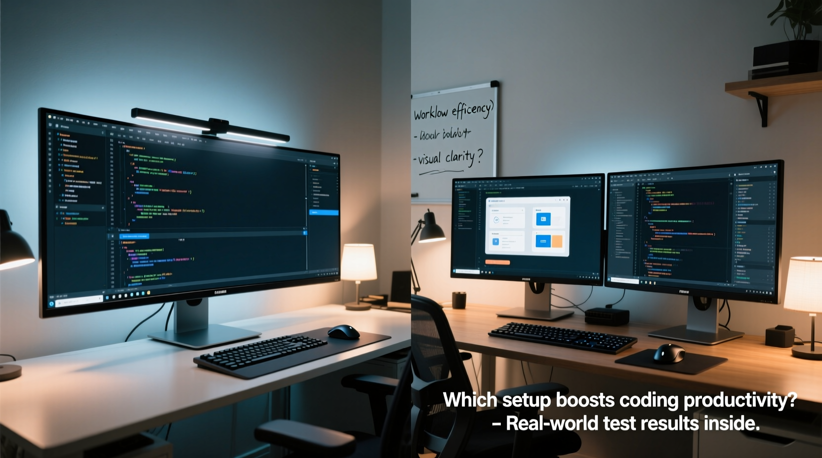 ultrawide monitor vs dual screen setup for coding productivity