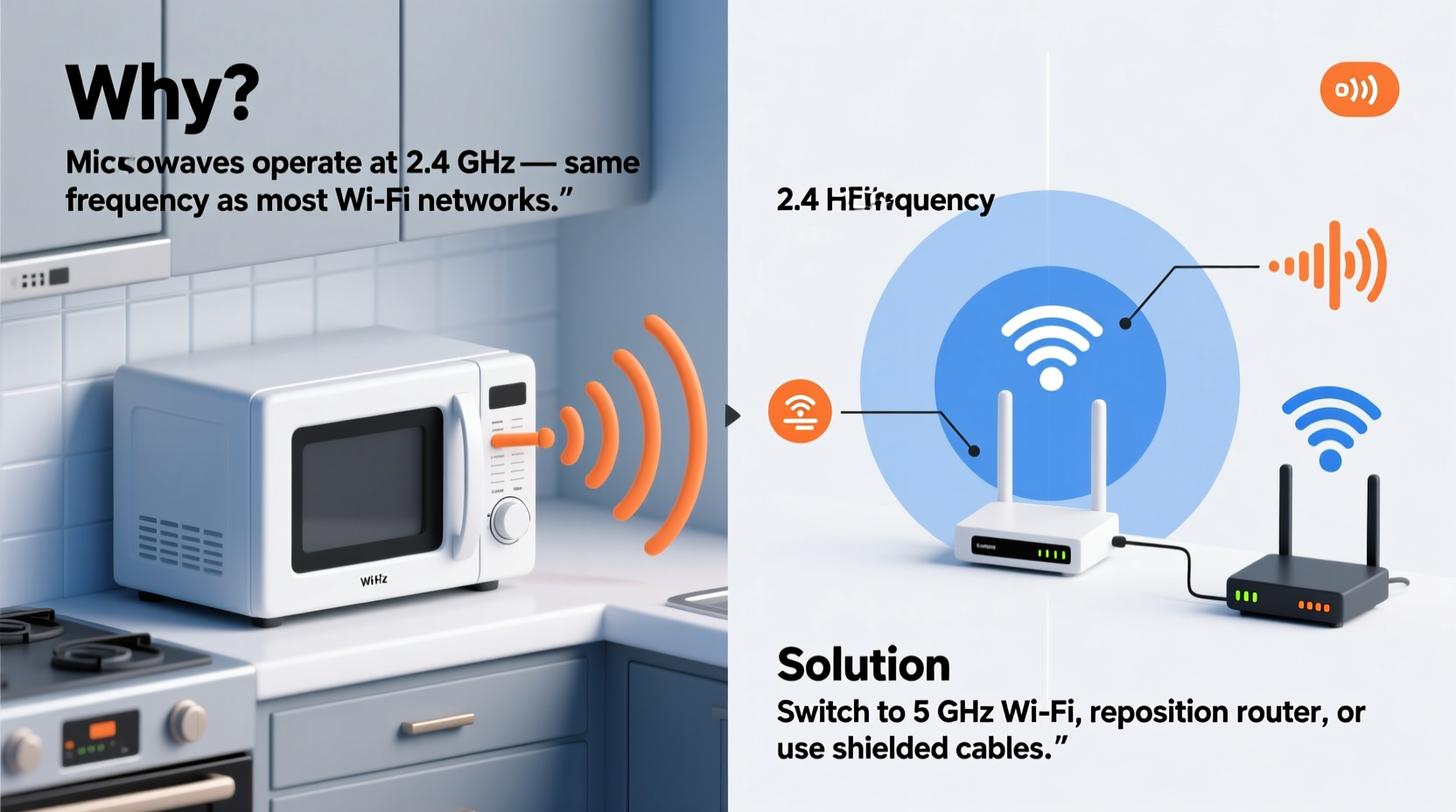why does my wifi disconnect when i use the microwave and how to fix it