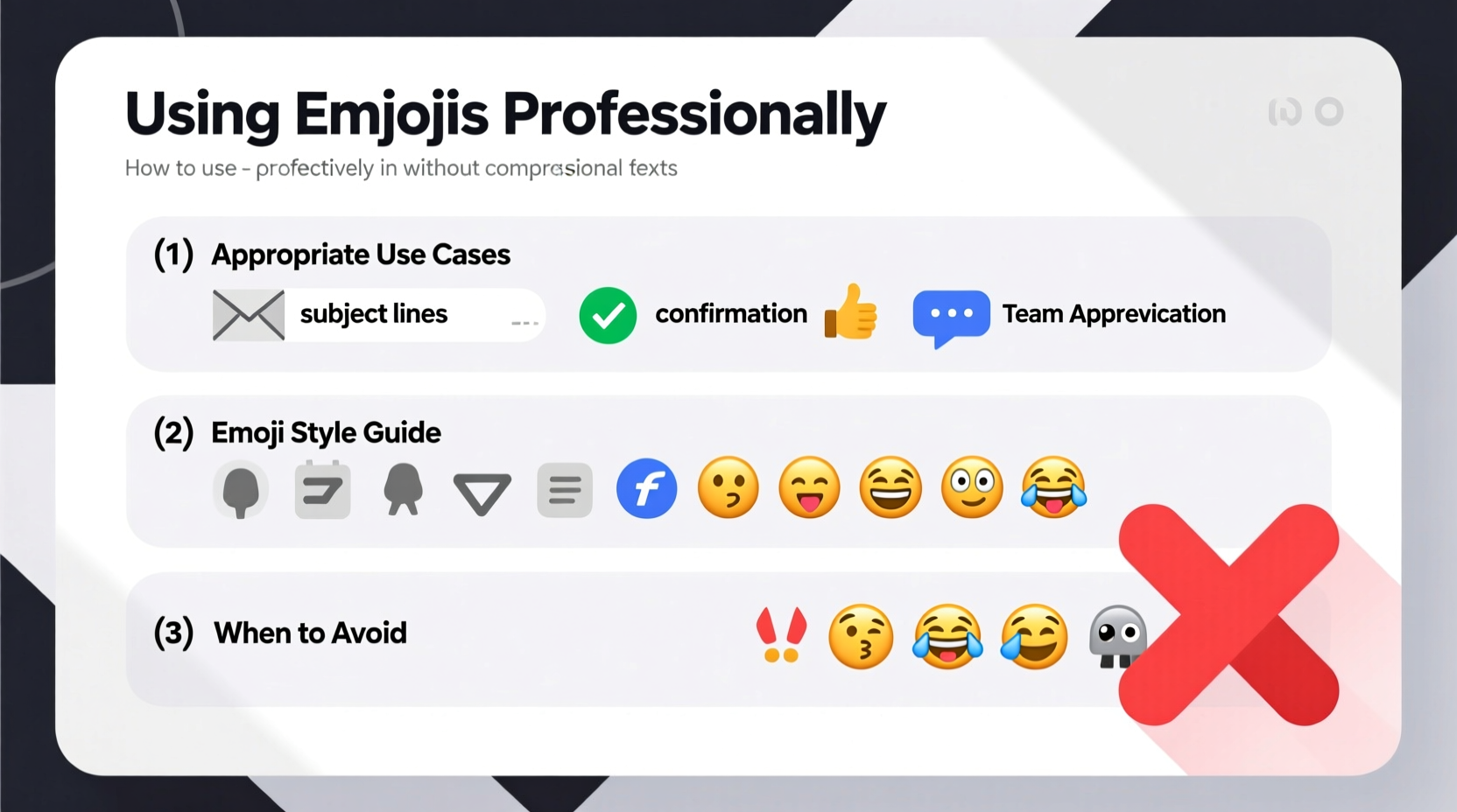 how to use emojis effectively in professional texts without looking unprofessional