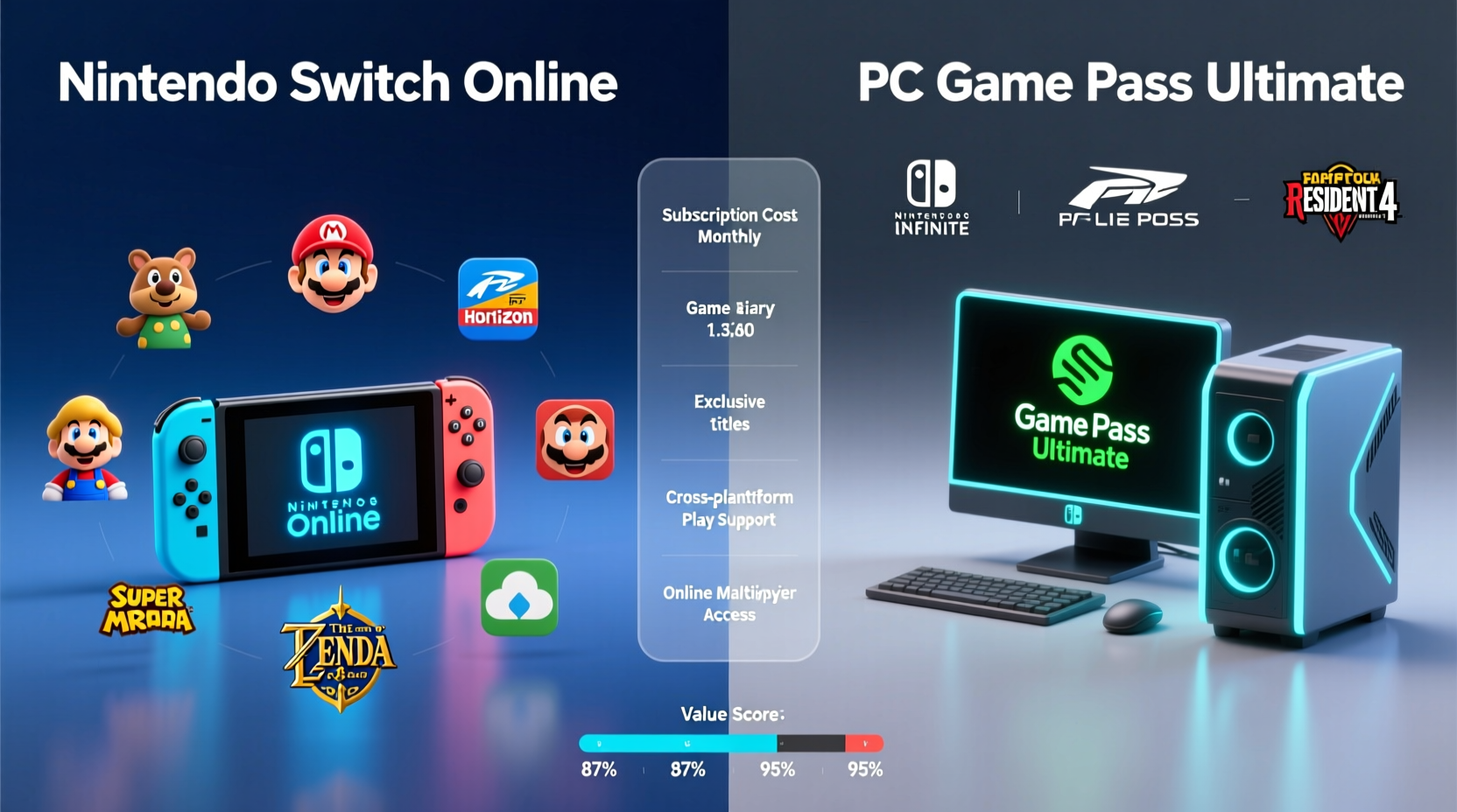 nintendo switch online vs pc game pass ultimate value comparison