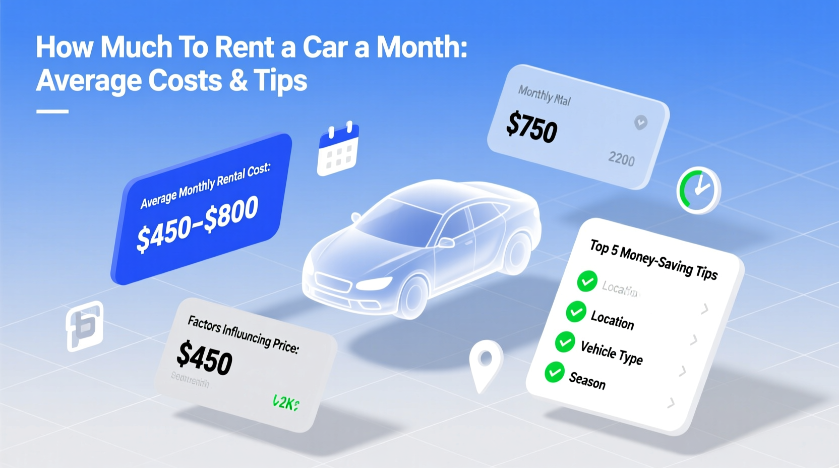 how much to rent a car a month