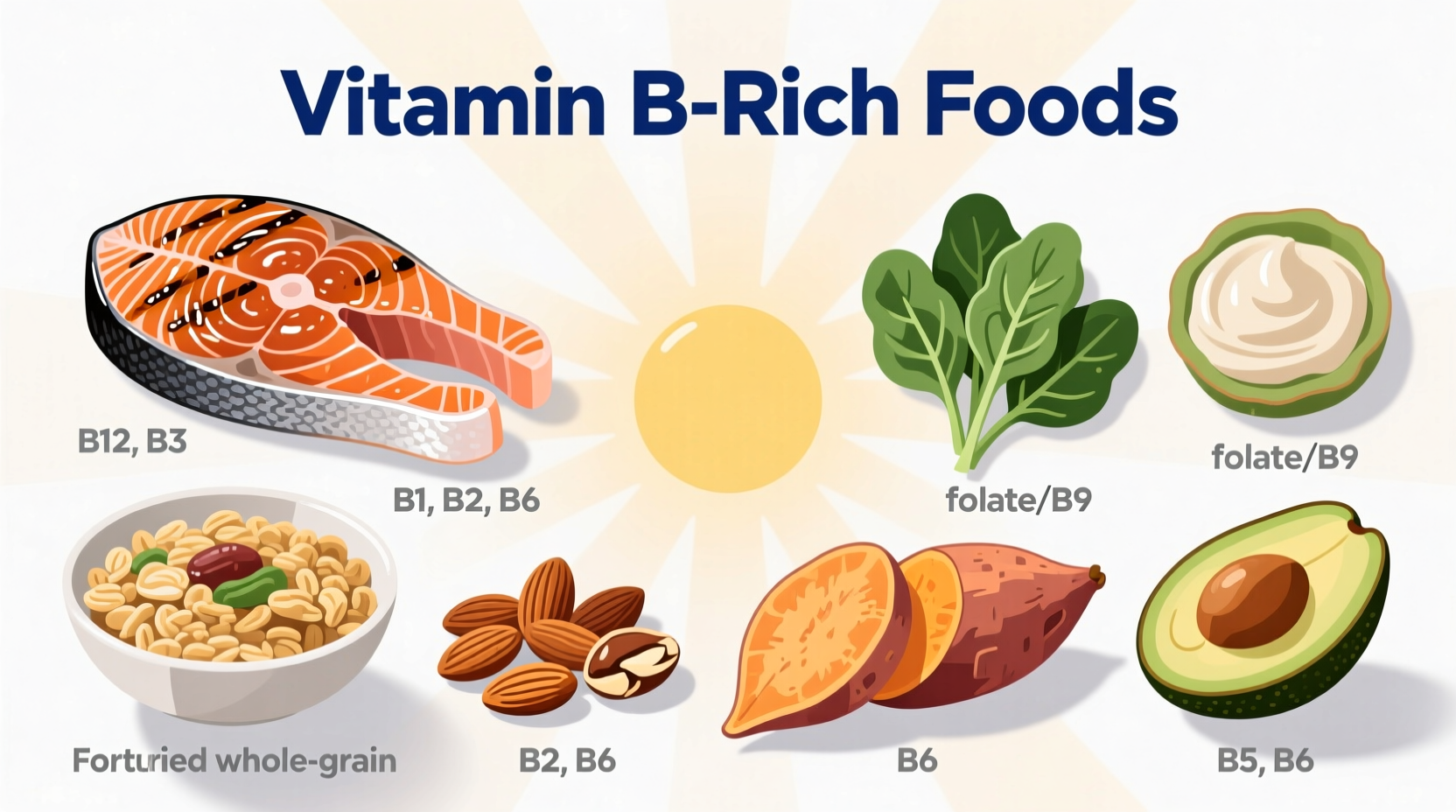 Complete Guide to Vitamin B Food Sources (All 8 Types)