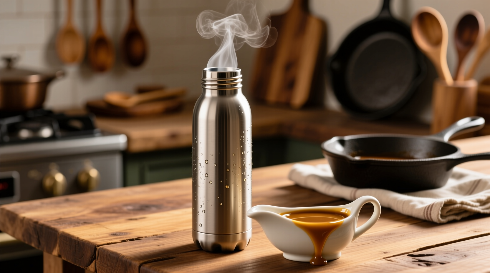 keep gravy hot with water bottle