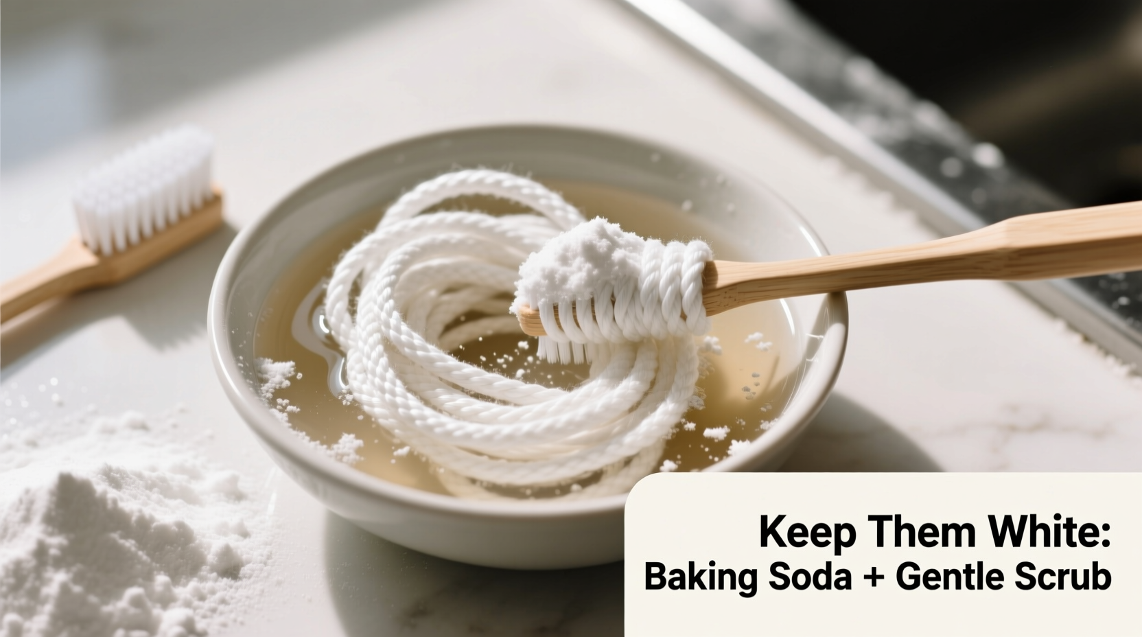 how to clean white shoelaces without them turning gray using baking soda