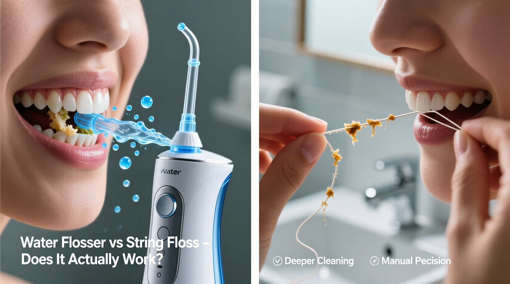 water flosser vs string floss is the water pick actually doing anything