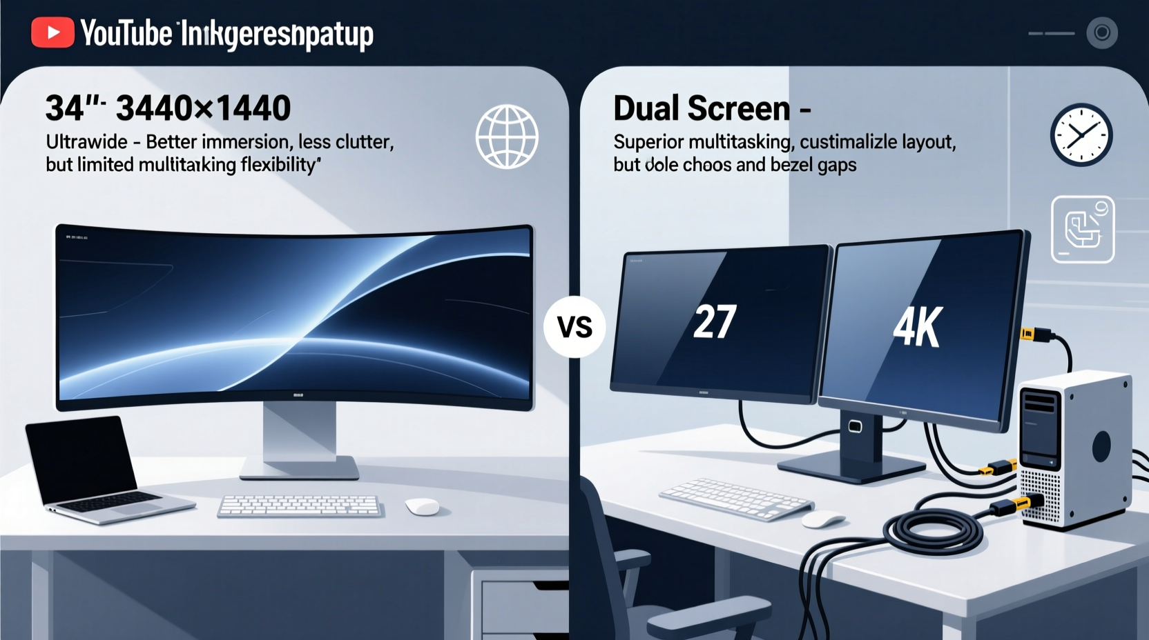 ultrawide monitor vs dual screen setup pros and cons revealed