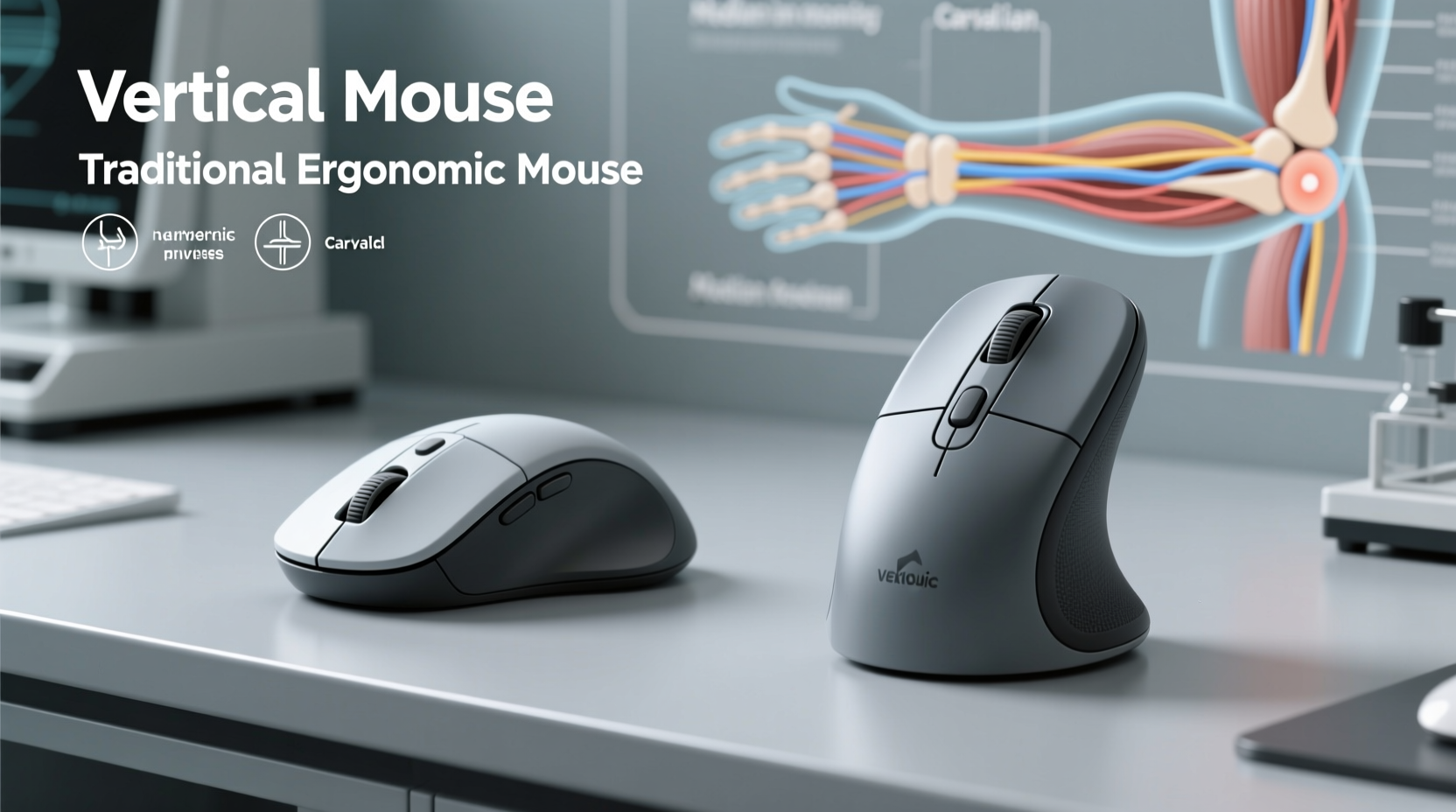 ergonomic mice vs vertical designs which reduces carpal tunnel risk more