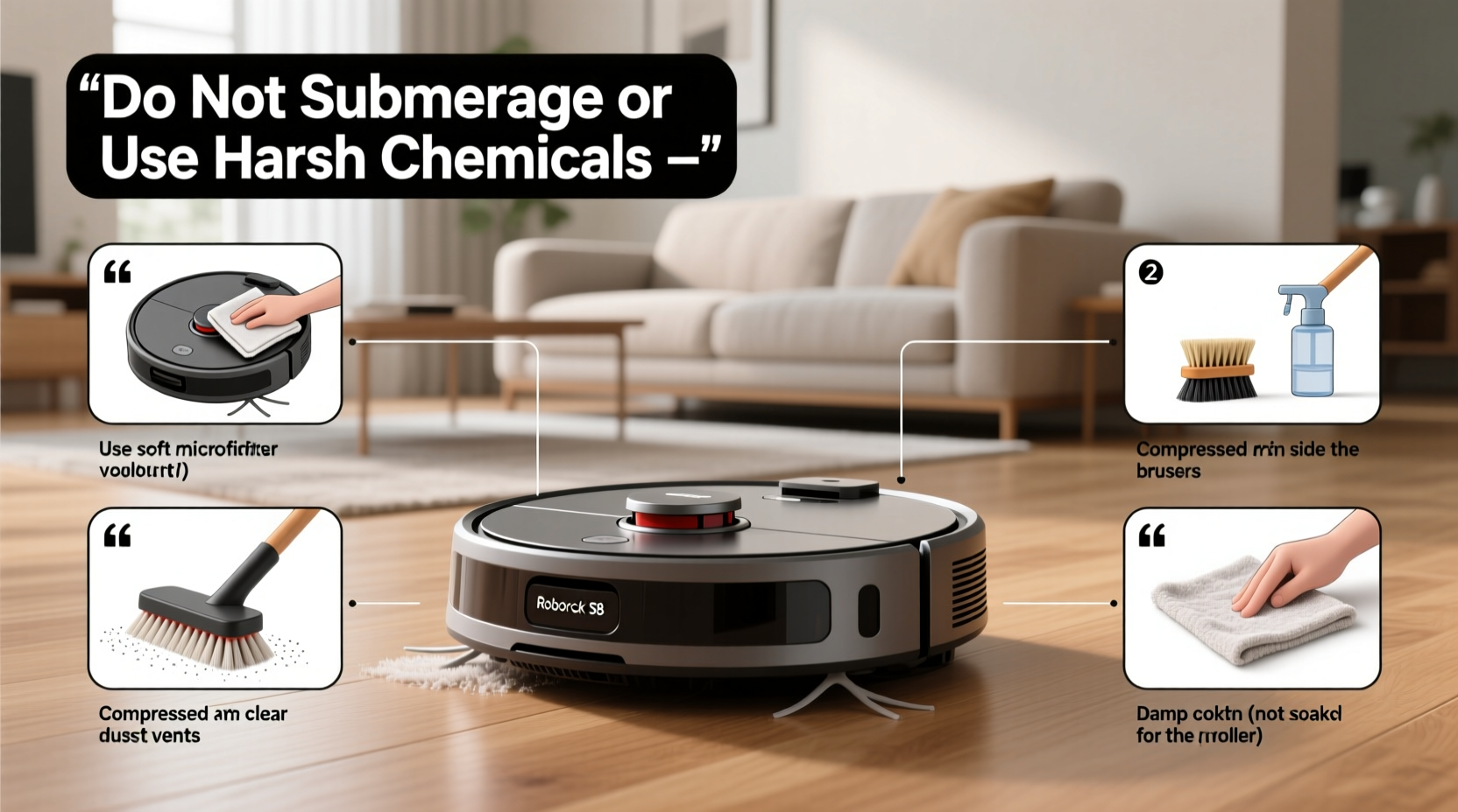 best way to clean a robot vacuum without voiding the warranty