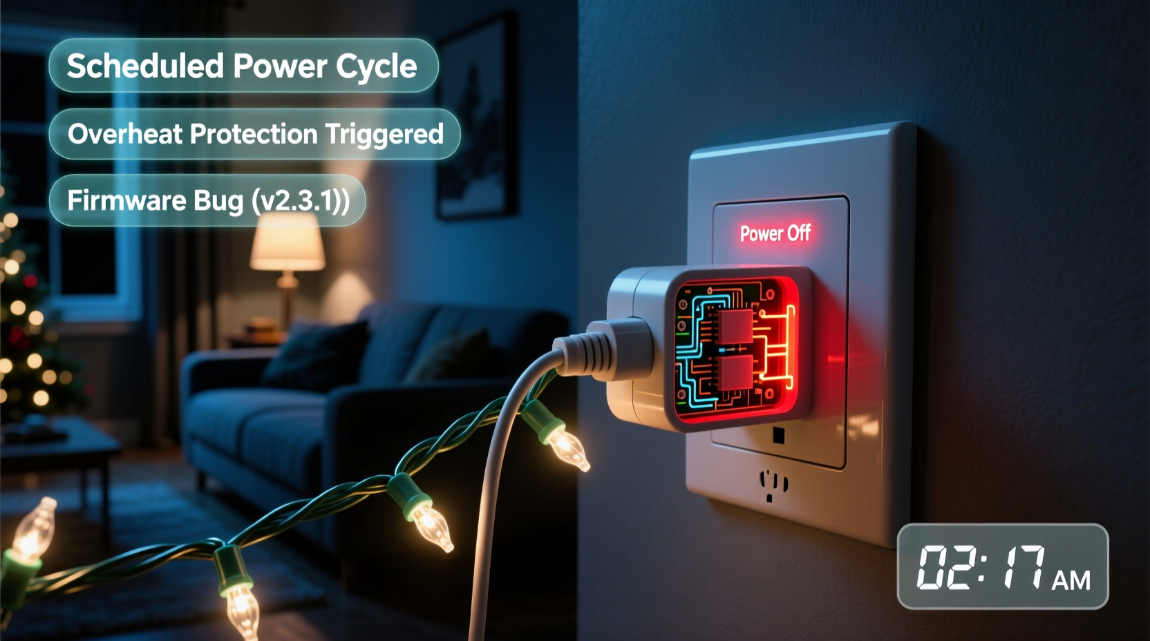 why does my smart plug disconnect christmas lights overnight fixes