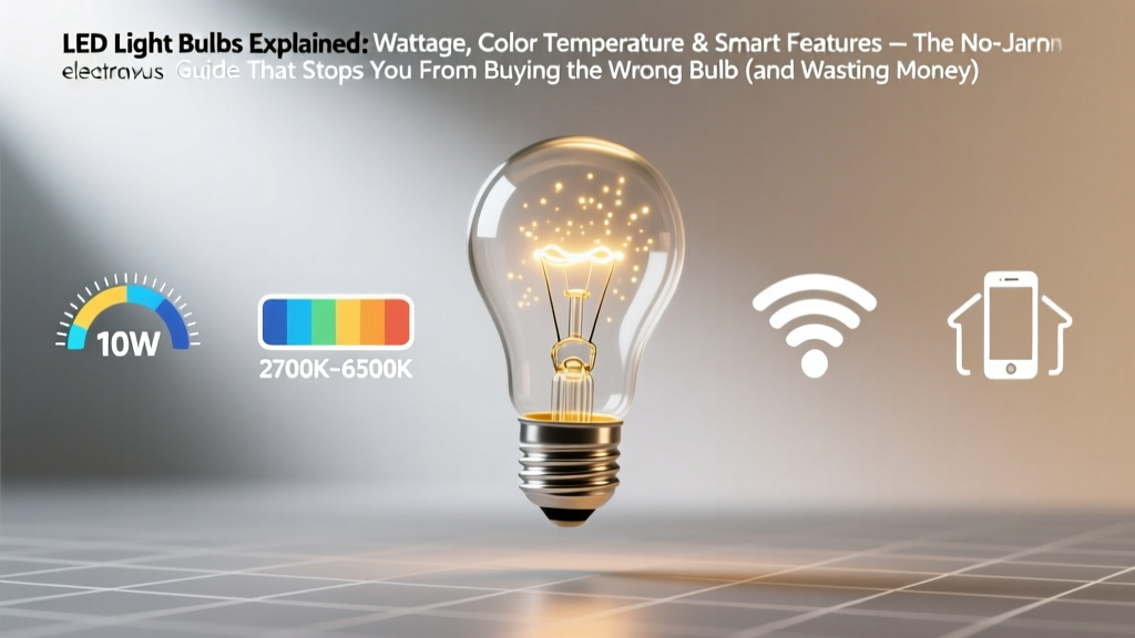 LED Light Bulbs Explained: Wattage, Color Temperature & Smart Features — The No-Jargon Guide That Stops You From Buying the Wrong Bulb (and Wasting Money)