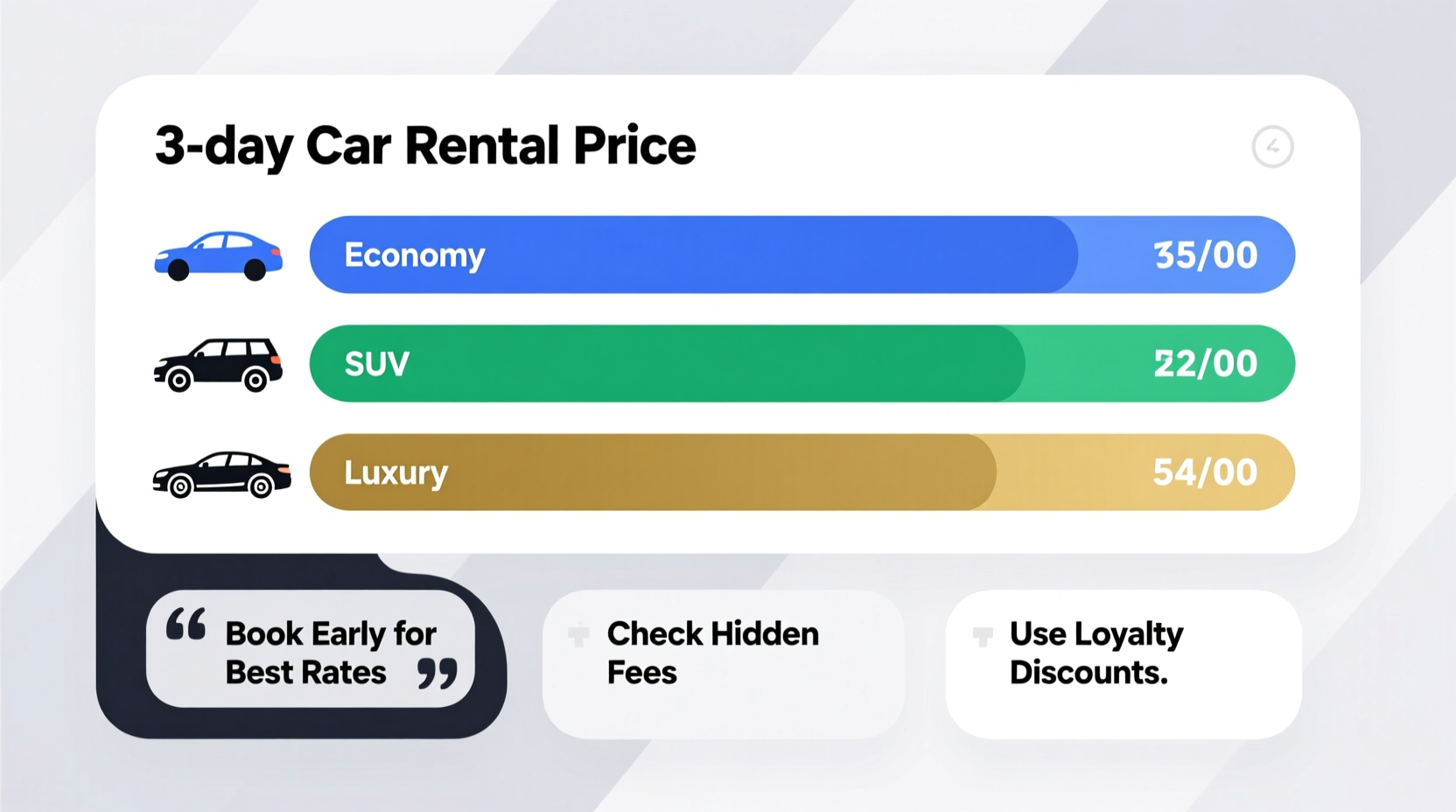 how much is a 3 day car rental