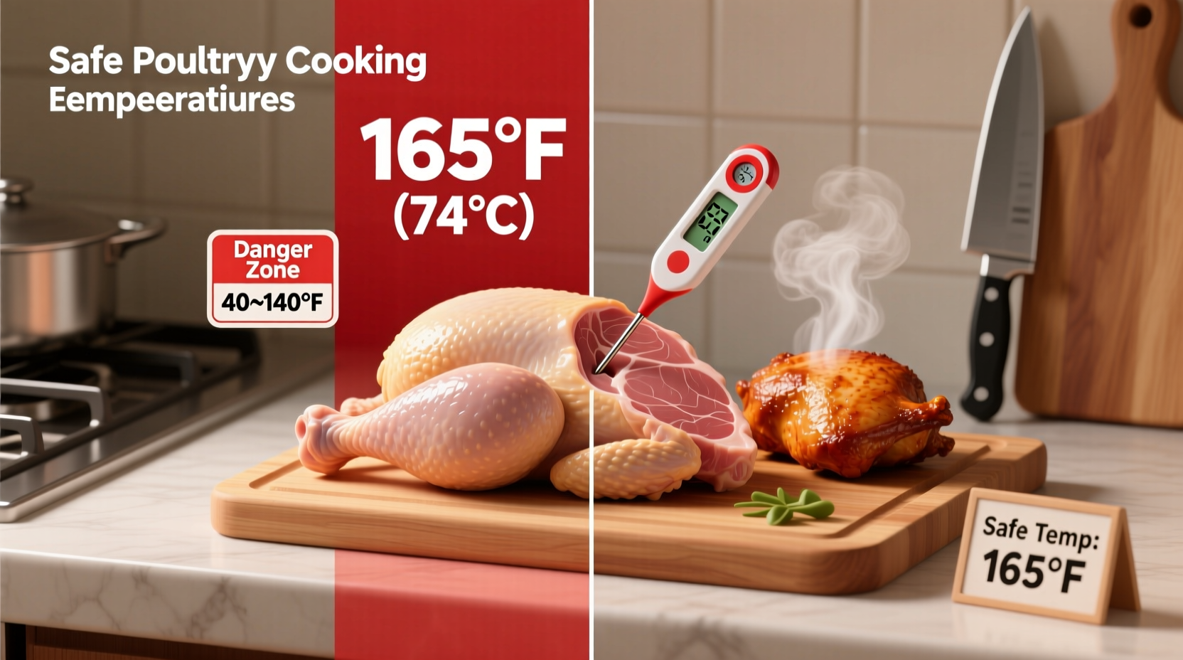 what temp does poultry need to be cooked to