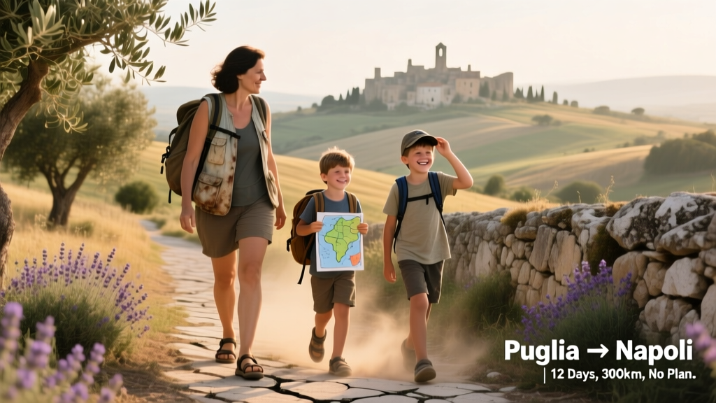 A Mother and Sons Adventure: From Puglia to Naples on a €420 Budget