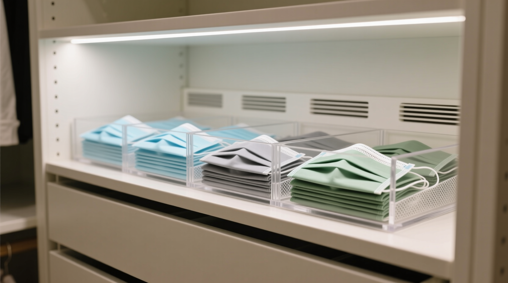 closet organization tips for mask storage