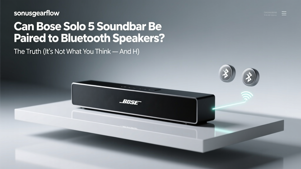 Bose Solo 5 Bluetooth Speaker Pairing: Truth & Workarounds