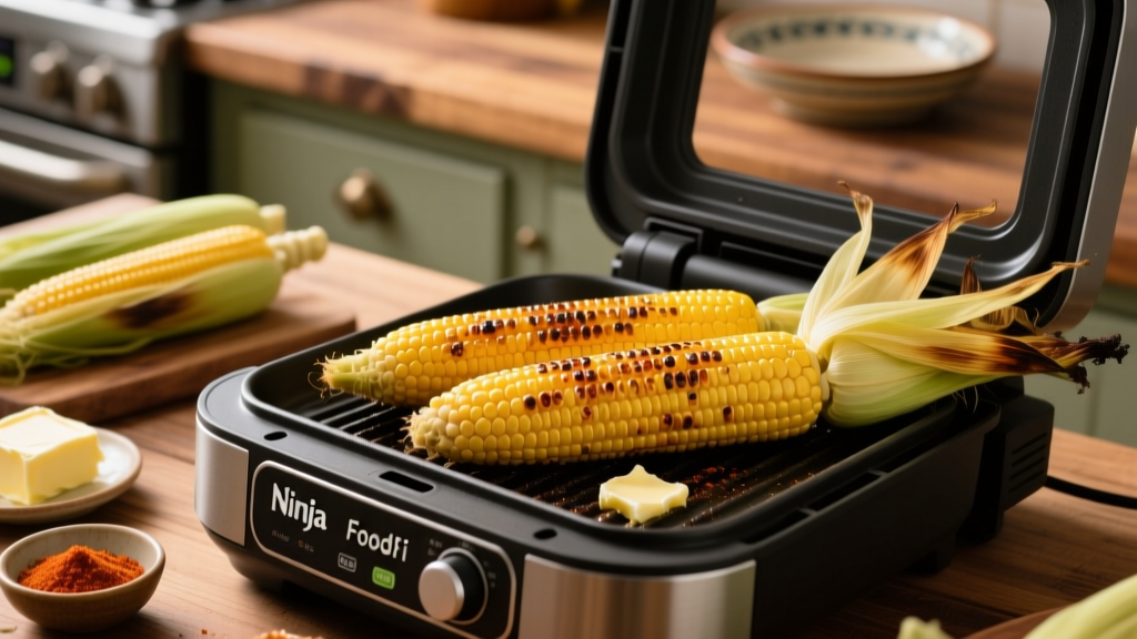 How to Cook Corn on a Ninja Foodi Grill (Crispy & Juicy!)