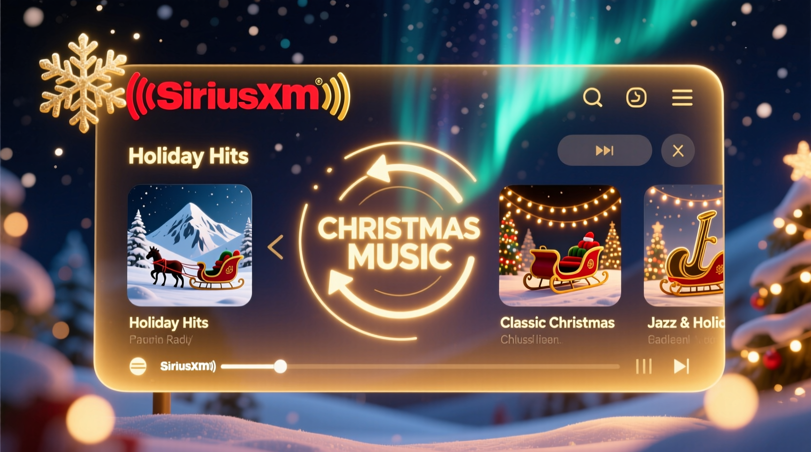 what stations are playing christmas music on sirius