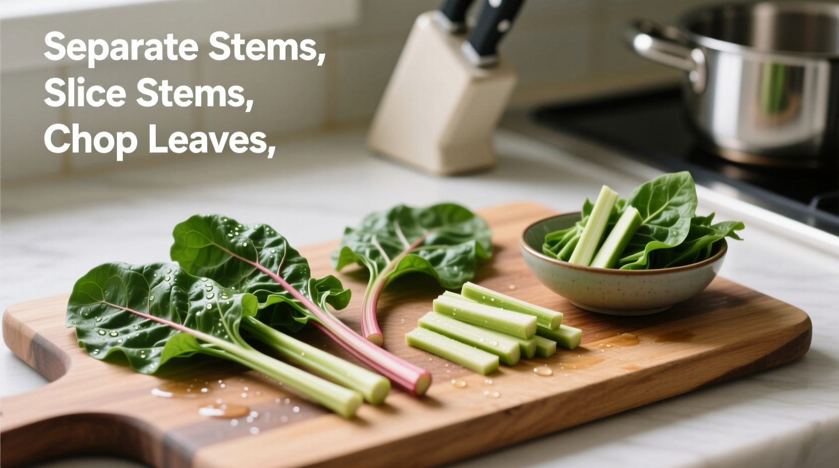 how to prepare chard for cooking